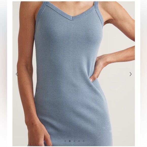 Marine Layer Lexi Rib Sun-In Spaghetti Strap Dress Vintage Indigo Small NWT‎ - Picture 3 of 7
